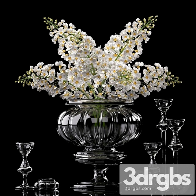 Decorative Flower Vase Set 6 3dsmax Download - thumbnail 1