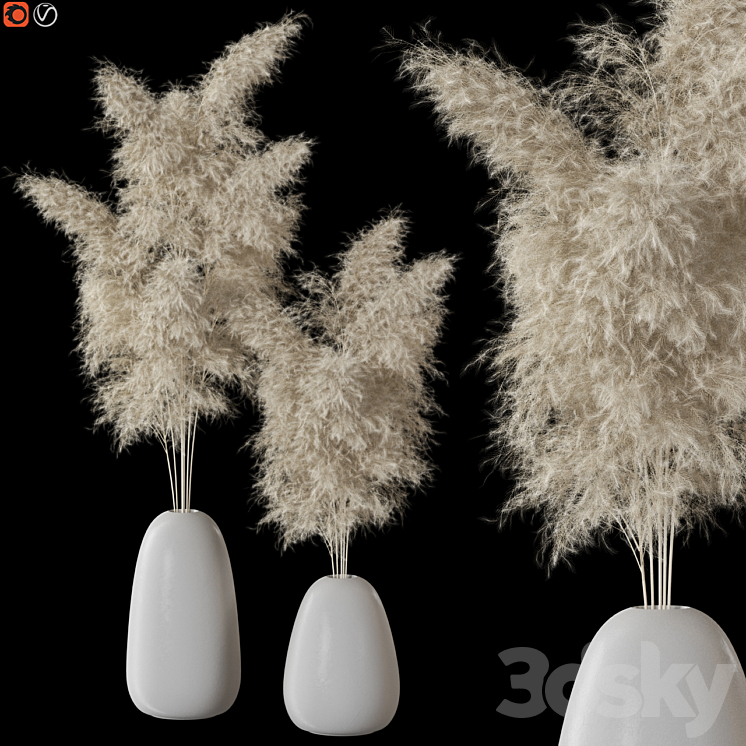 Decorative Pampas 3DS Max Model - thumbnail 1