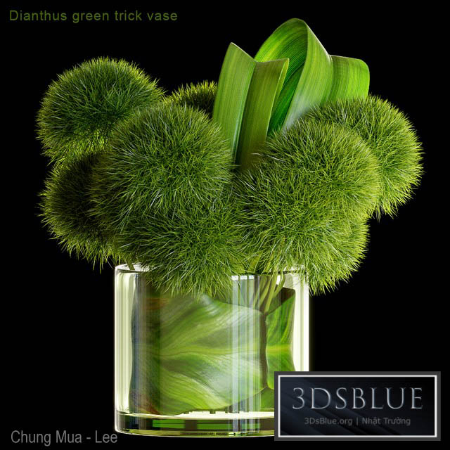 Dianthus green trick vase 3DS Max - thumbnail 3