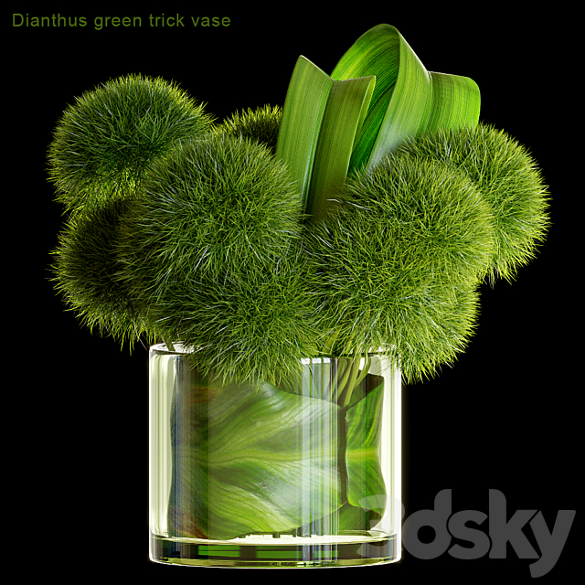 Dianthus green trick vase 3DSMax File - thumbnail 1