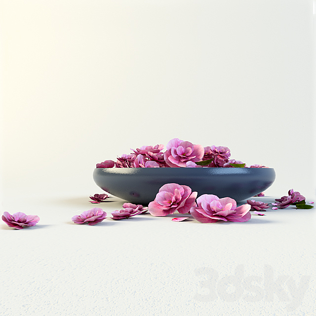 dish flowers 3DS Max Model - thumbnail 2