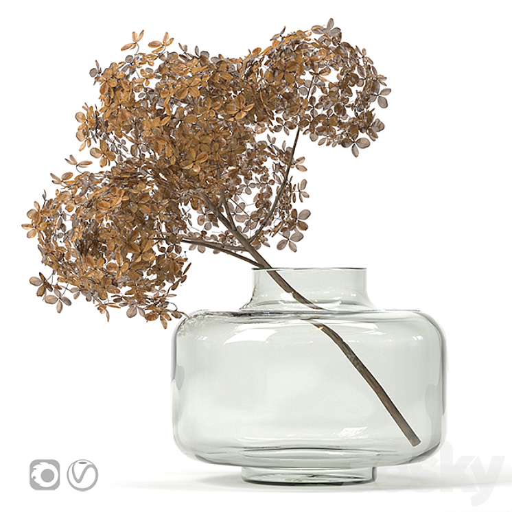 Dried flower vase 3DS Max - thumbnail 1