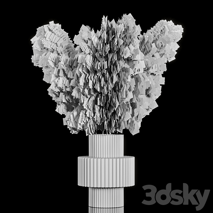Dried Pampas Plant 3DS Max Model - thumbnail 2