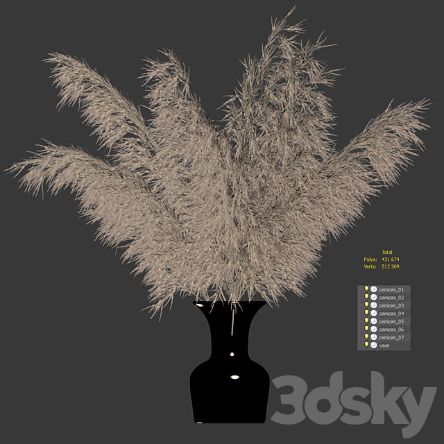 Dried plant 3DSMax File - thumbnail 4