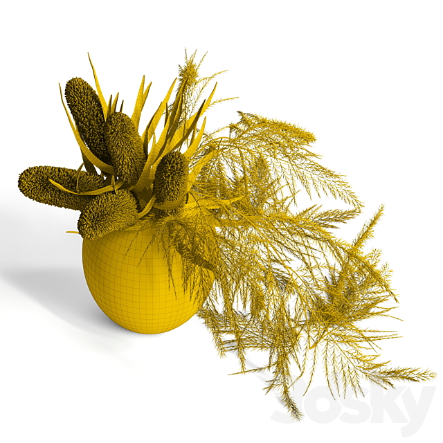 Dry banksia and fern 3DSMax File - thumbnail 3