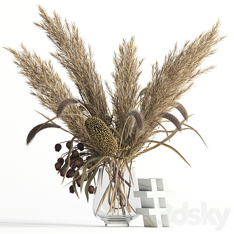 Dry bouquet and hashtag 3DS Max - thumbnail 1