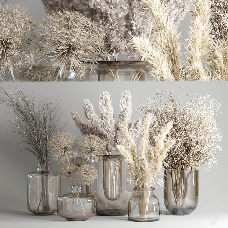 Dry Bouquet Collection 05 – Dried autumn plants and flowers 3DS Max Model - thumbnail 3