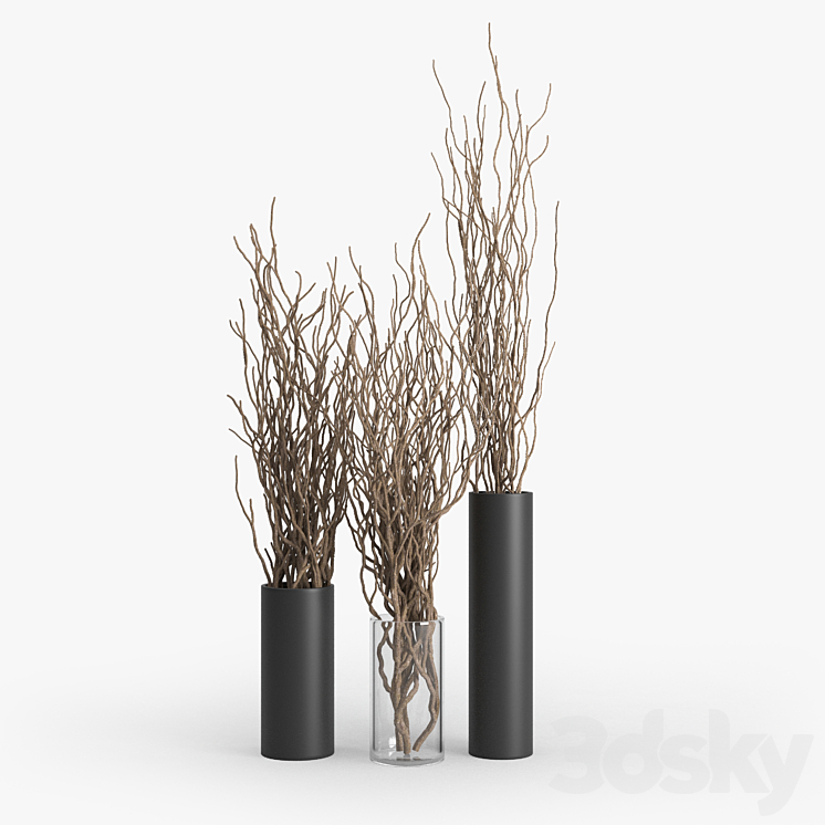 Dry Branch 3DS Max Model - thumbnail 2