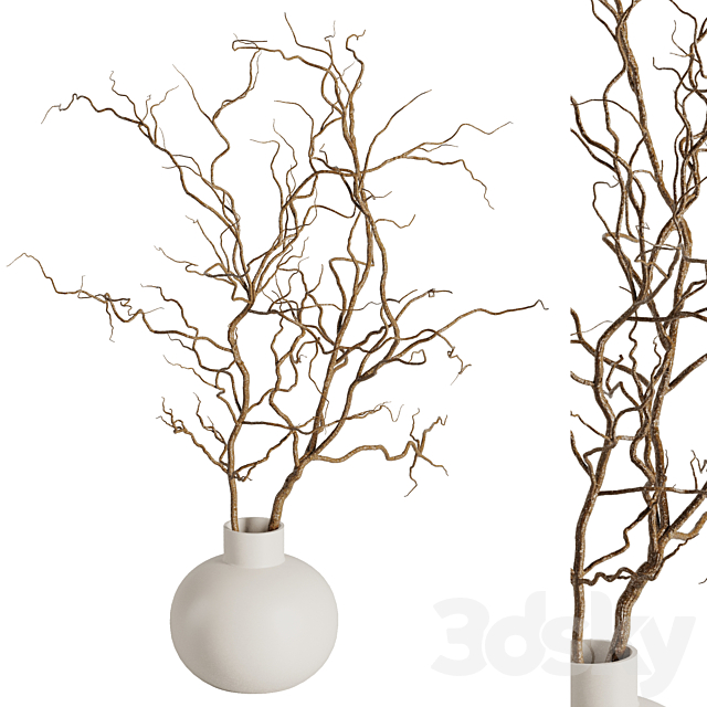 Dry branches vase Set42 3ds Max - thumbnail 1