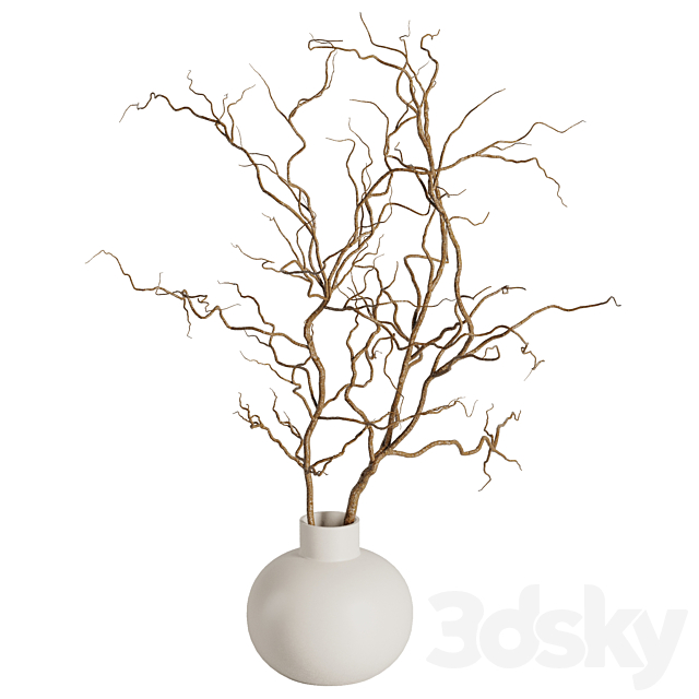 Dry branches vase Set42 3ds Max - thumbnail 2