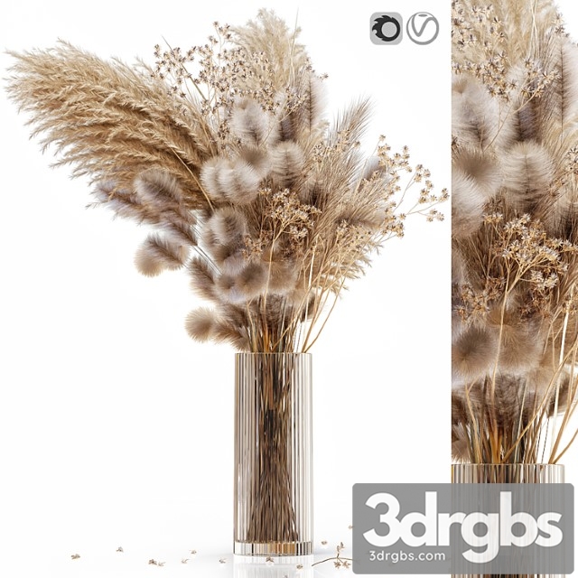 Dry flowers in modern vase 3 - thumbnail 1