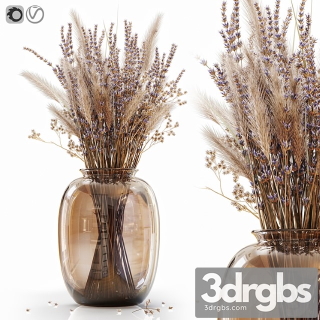 Dry flowers in modern vase 4 - thumbnail 1