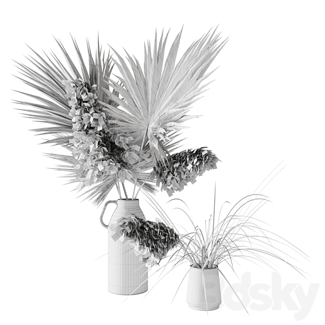 Dry palms and pampas 3DSMax File - thumbnail 3