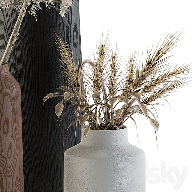 Dry plants 33 – Pampas and Dried Branch 3DS Max Model - thumbnail 3