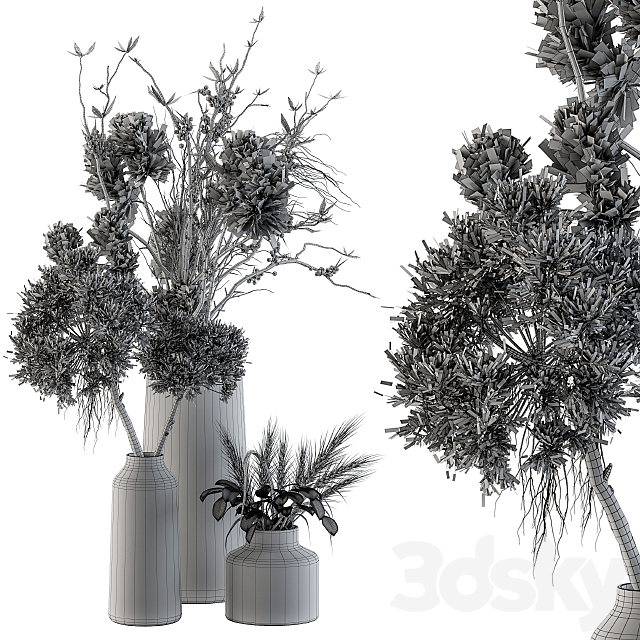 Dry plants 33 – Pampas and Dried Branch 3DS Max Model - thumbnail 5