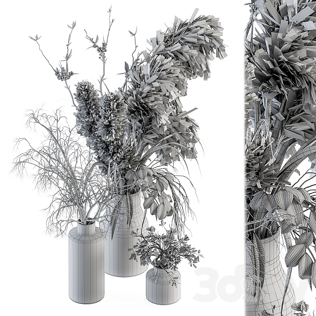 Dry plants 70 – Dried Pampas Set 3DSMax File - thumbnail 5