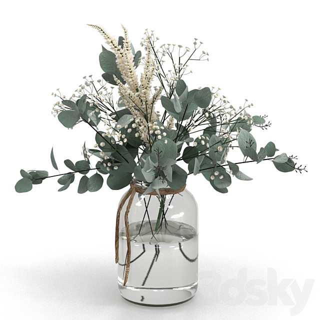 Eucalyptus bouquet 3ds Max - thumbnail 1