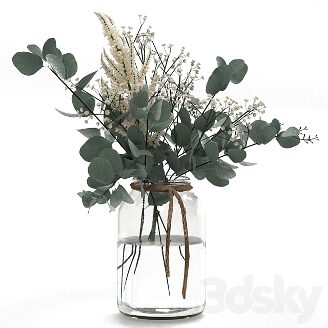 Eucalyptus bouquet 3ds Max - thumbnail 2