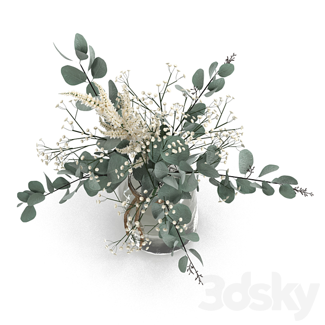 Eucalyptus bouquet 3ds Max - thumbnail 3