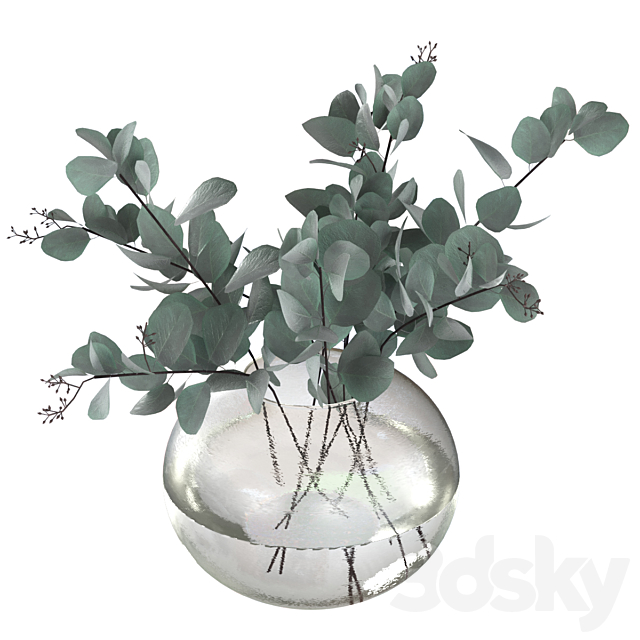 Eucalyptus bouquet 3ds Max - thumbnail 1