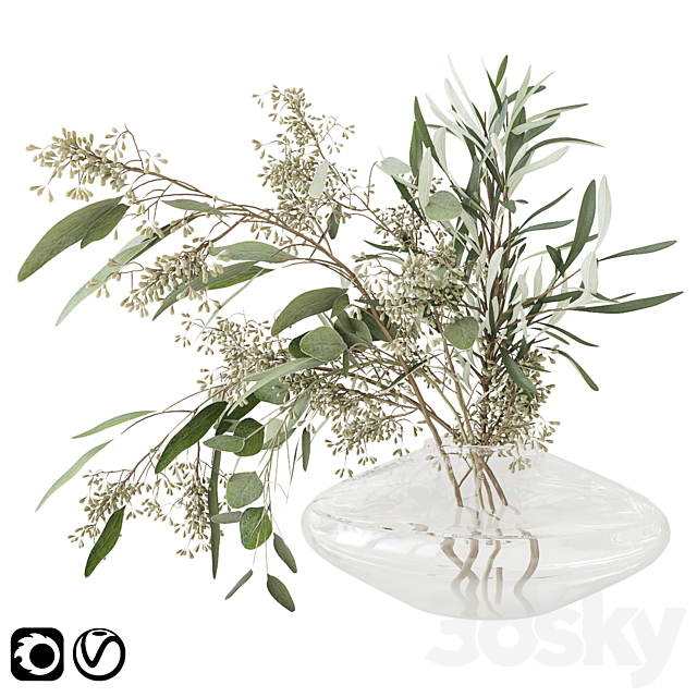 Eucalyptus bouquet 3DSMax File - thumbnail 1