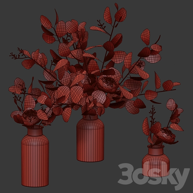 Eucalyptus bouquets 3DS Max Model - thumbnail 5