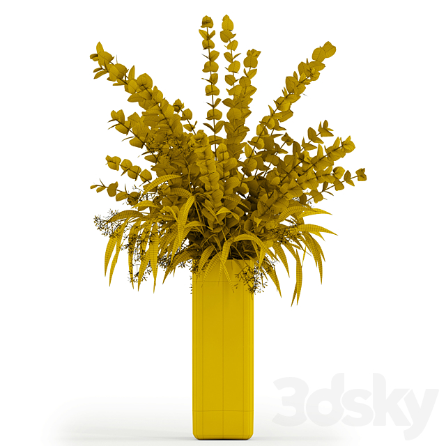 Eucalyptus in tall vase 3DSMax File - thumbnail 2