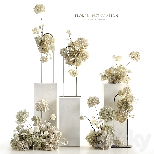 Floral installation 3ds Max - thumbnail 1