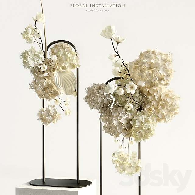 Floral installation 3ds Max - thumbnail 3