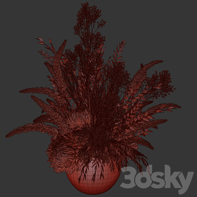 Flower 04 Dry Flowers 3ds Max - thumbnail 3