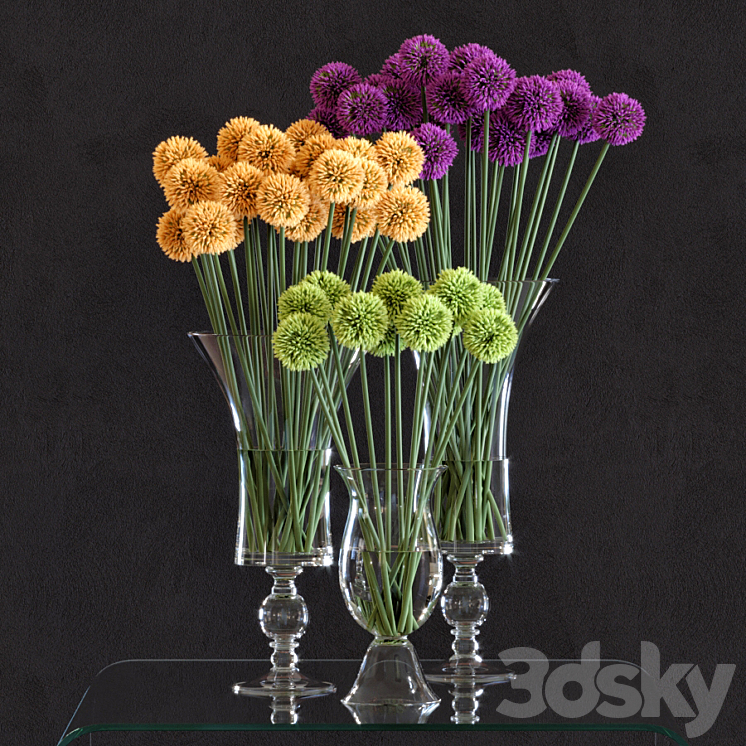 Flower Arrangement: Allium Set1 3DS Max - thumbnail 1