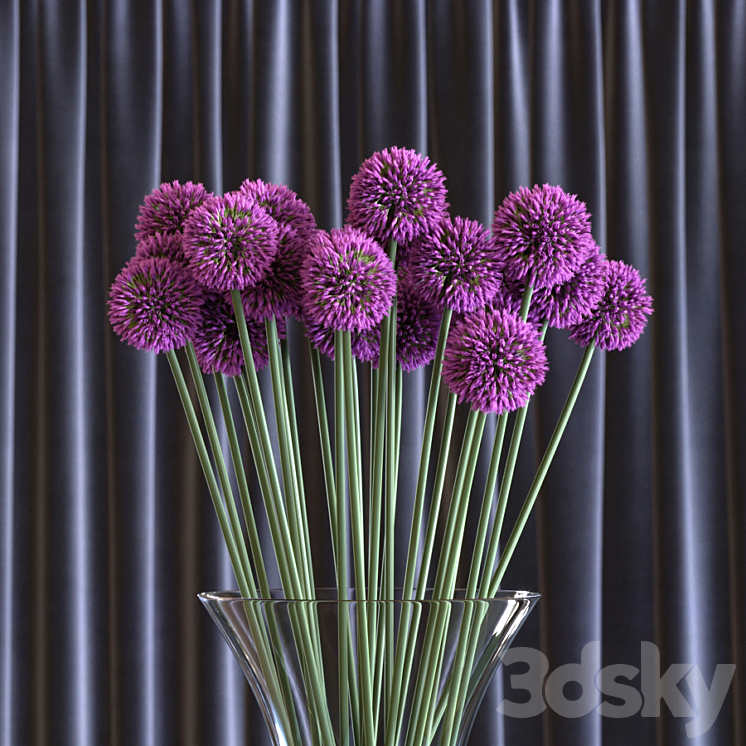 Flower Arrangement: Allium Set1 3DS Max - thumbnail 2