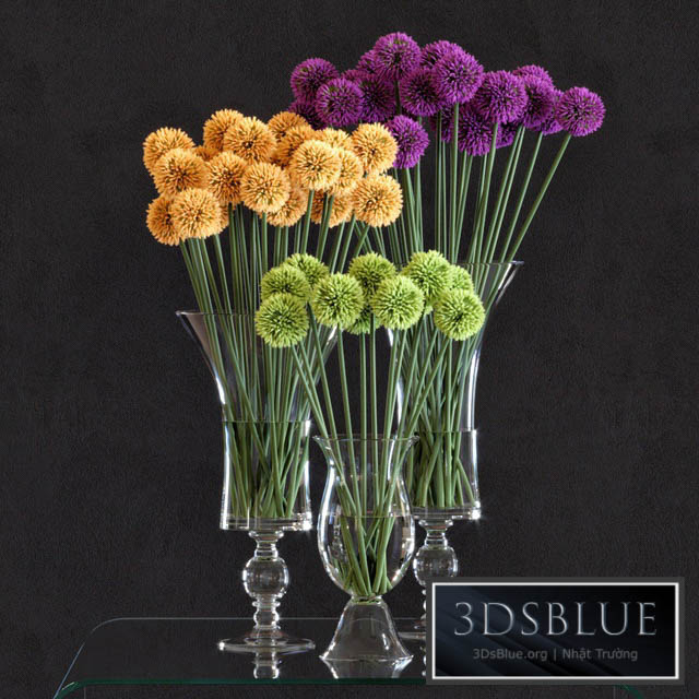 Flower Arrangement: Allium Set1 3DS Max - thumbnail 3