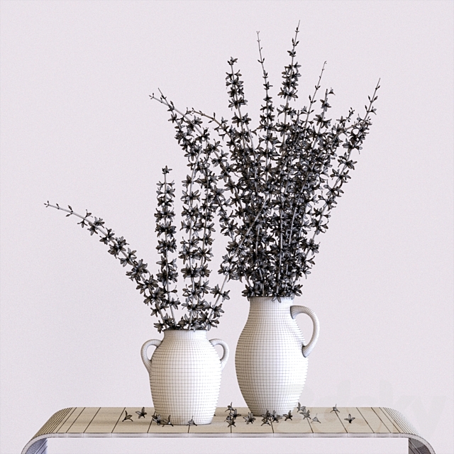 Flower Arrangement: Forsythia Set1 3DSMax File - thumbnail 2