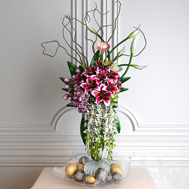 Flower arrangements 3ds Max - thumbnail 1