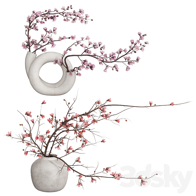 Flower In Vase 52 3ds Max - thumbnail 2