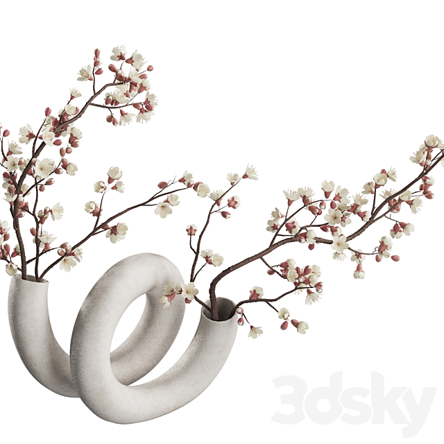 Flower In Vase 52 3ds Max - thumbnail 3