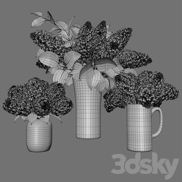 Flower Set 004 3DS Max Model - thumbnail 5