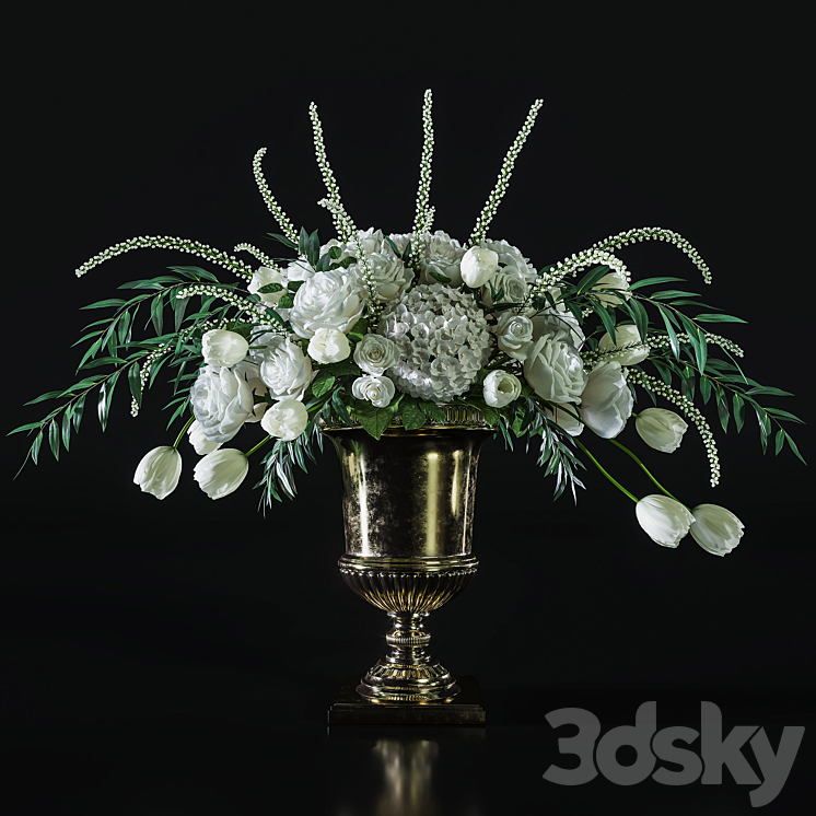 Flower Set 005 Grand bouquet. 3DS Max Model - thumbnail 1