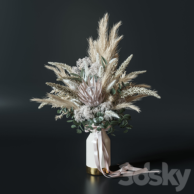 Flower Set 006 Dried flowers. 3DSMax File - thumbnail 2