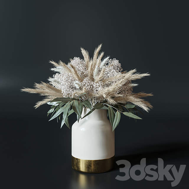 Flower Set 006 Dried flowers. 3DSMax File - thumbnail 3