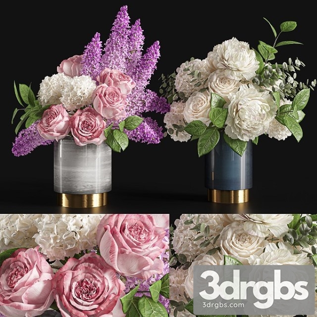 Flower Set 017 3dsmax Download - thumbnail 1