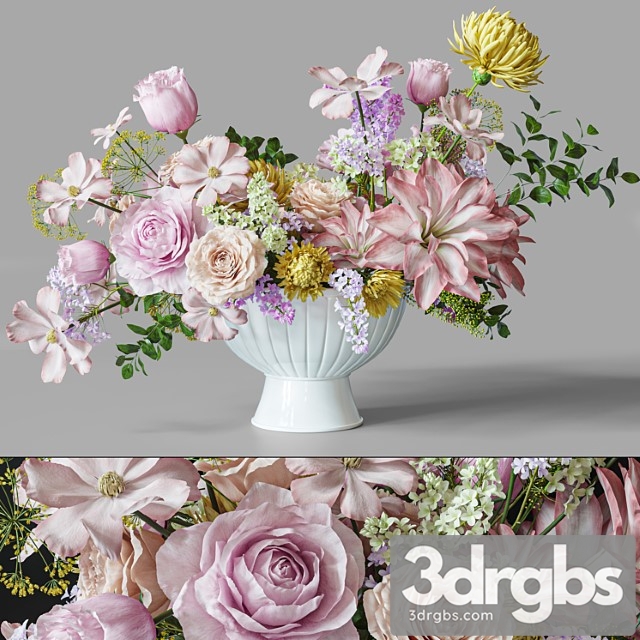 Flower Set 032 Centerpiece 3dsmax Download - thumbnail 1