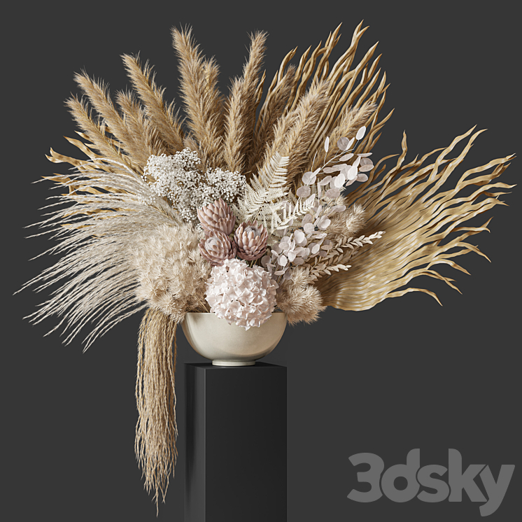 Flower Set 035 Big Pampas 3DS Max - thumbnail 1