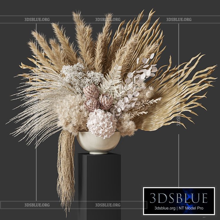 Flower Set 035 Big Pampas 3DS Max - thumbnail 3