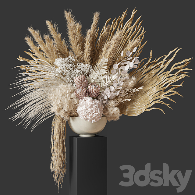 Flower Set 035 Big Pampas 3DSMax File - thumbnail 1