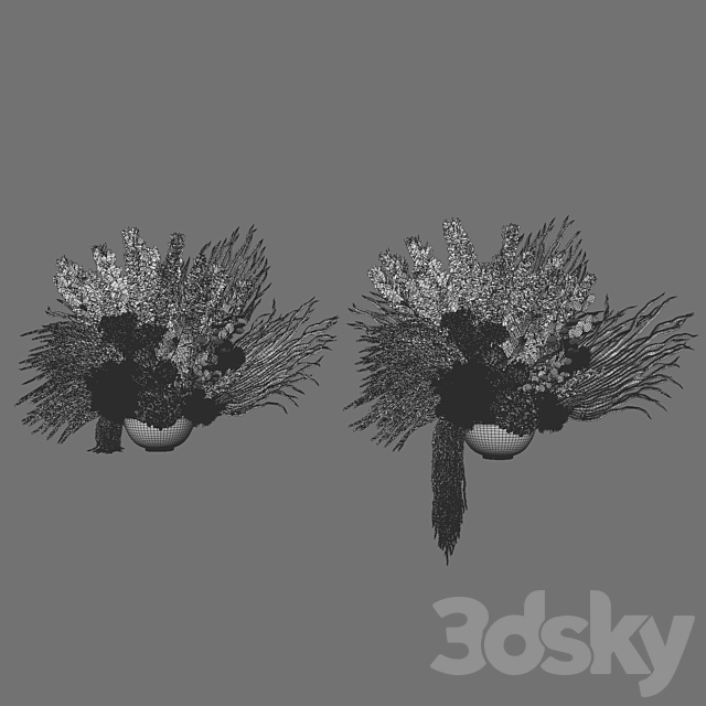 Flower Set 035 Big Pampas 3DSMax File - thumbnail 6