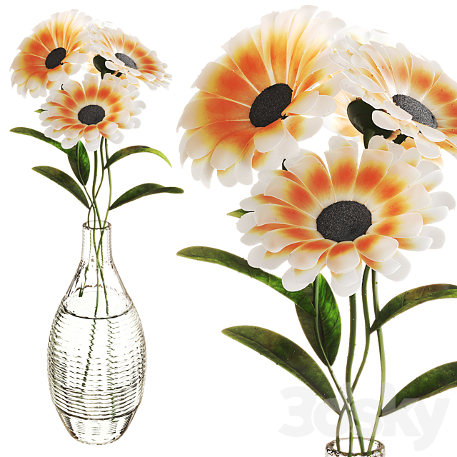 flower vase 3DS Max Model - thumbnail 2