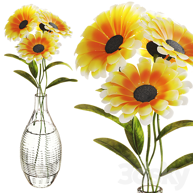 flower vase 3DS Max Model - thumbnail 3