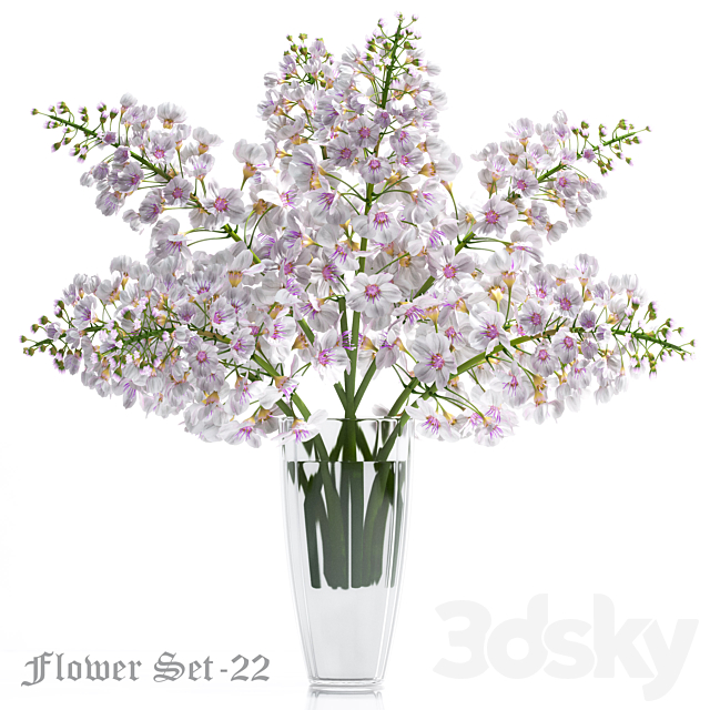 FLOWER VASE SET 22 3ds Max - thumbnail 1